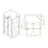 Душевой уголок RGW Passage 100x90 060814409-14 профиль цвет Черный стекло прозрачное