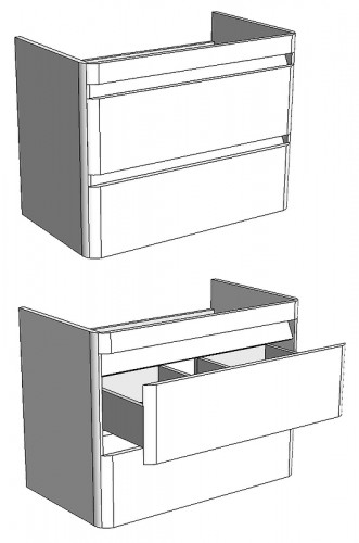 Тумба под раковину Corozo Алабама Z2 80 SD-00000569 подвесная Белая МДФ / ЛДСП