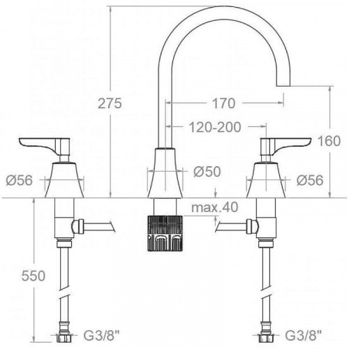 Смеситель для раковины Ramonsoler Adagio 914201ML Хром