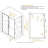 Душевой уголок RGW Classic 150x90 060913359-34 профиль цвет Черный стекло тонированное