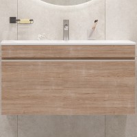 Тумба под раковину Velvex Pulsus 100 tp.PUL.PUL.100.1Y подвесная Дуб сонома