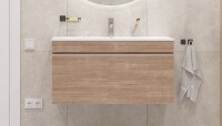 Тумба под раковину Velvex Pulsus 100 tp.PUL.PUL.100.1Y подвесная Дуб сонома