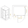 Душевой уголок RGW Passage 100x80 3508078108-14 профиль цвет Черный стекло прозрачное