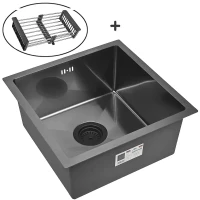 Кухонная мойка Wisent 44 WS34444B/WGER019B/W302644B цвет Графит
