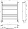 Водяной полотенцесушитель Сунержа Богема+ выгнутая 80x50 051-0221-8050 цвет Состаренная латунь