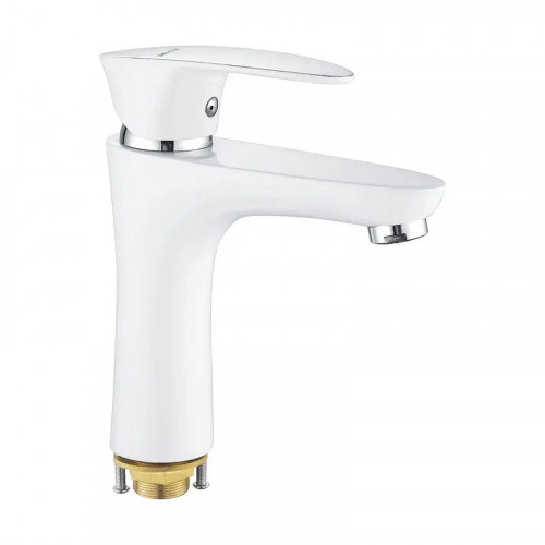 Смеситель для раковины Shevanik S9801F цвет Белый Хром