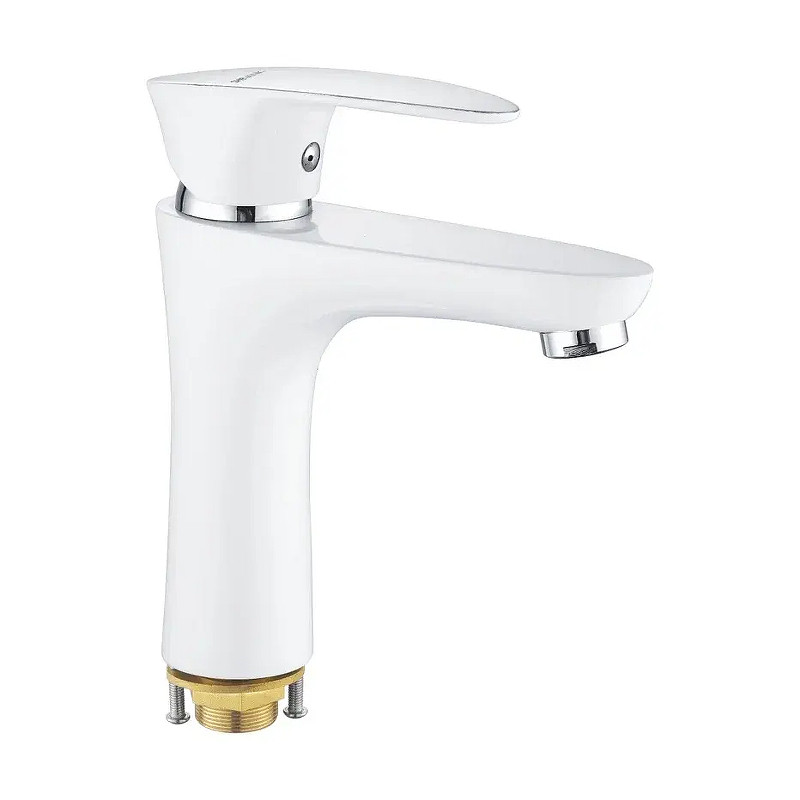 Смеситель для раковины Shevanik S9801F цвет Белый Хром