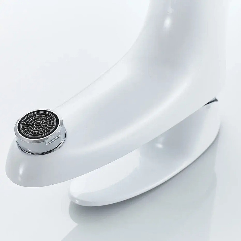 Смеситель для раковины Shevanik S9801F цвет Белый Хром