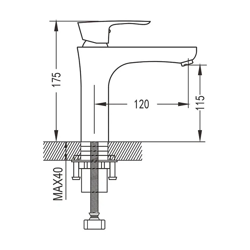 Смеситель для раковины Shevanik S9801F цвет Белый Хром