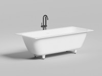 Ванна из искусственного камня Salini Орланда Аксис Кит 180x80 103322M цвет Белый матовый