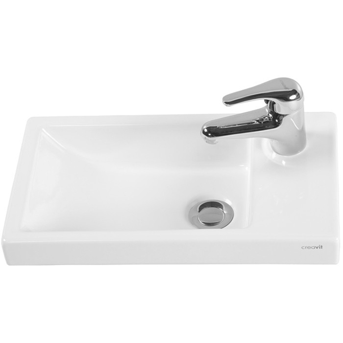 Раковина Creavit Trend 45 TP025-00CB00E-0000 Белая фарфор накладная