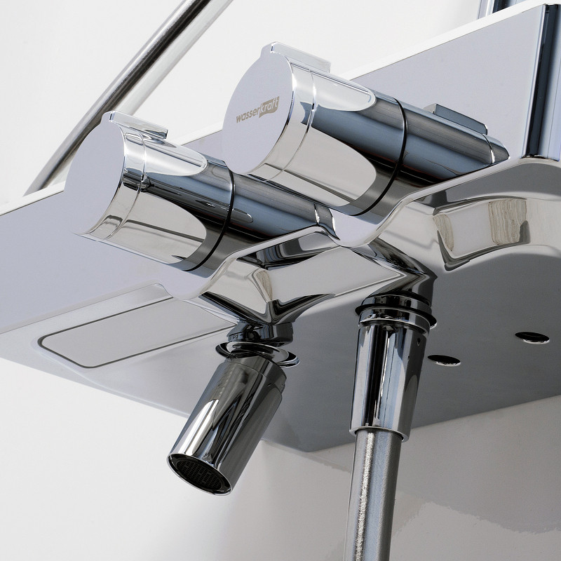 Душевая система WasserKRAFT Thermo A11301 с термостатом Хром латунь на стену