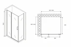 Душевой уголок Abber Sonnenstrand 100x100 AG04100S-S100 профиль Хром стекло прозрачное