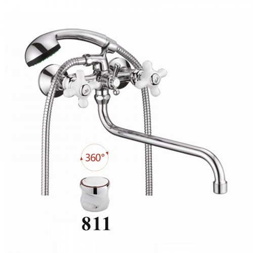 Смеситель для ванны D-Lin D145811 универсальный цвет  Хром