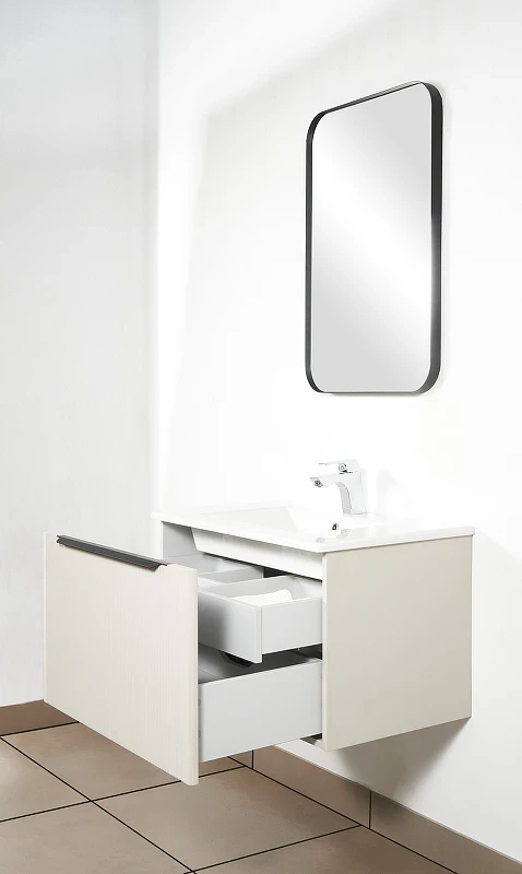 Тумба под раковину Creto Luna 80 17-IV80R подвесная Ivory МДФ / ЛДСП