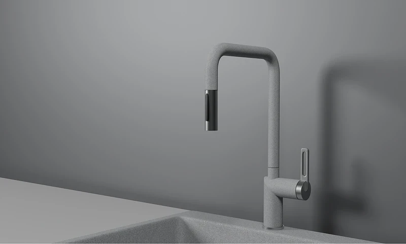 Смеситель для кухни Granula 8173 цвет Базальт