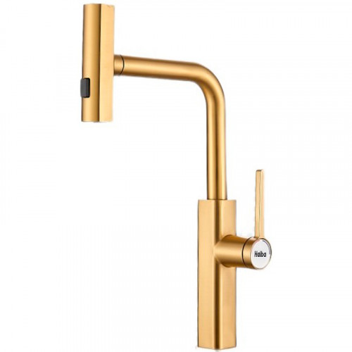 Смеситель для кухни Haiba HB73824-5 Золото матовое латунь
