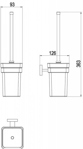 Ершик для унитаза Timo Selene 17061/17 Золото матовое