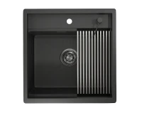 Кухонная мойка Granula Kitchen Space 50 5051 цвет Черный матовый