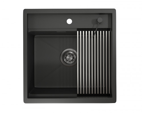 Кухонная мойка Granula Kitchen Space 50 5051 цвет Черный матовый
