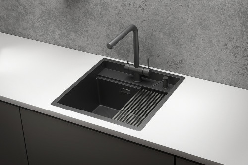 Кухонная мойка Granula Kitchen Space 50 5051 цвет Черный матовый