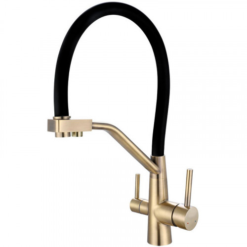 Смеситель для кухни Viko V-5831 Бронза Черный латунь