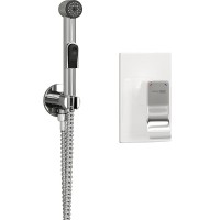 Гигиенический душ со смесителем WasserKRAFT Aller A010656WHITE Хром латунь на стену