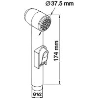 Гигиенический душ со смесителем WasserKRAFT Aller A010656WHITE Хром латунь на стену