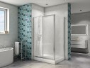 Душевой уголок BelBagno Due 120x80 DUE-AH-1-120/80-C-CR профиль Хром стекло прозрачное