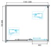 Душевой уголок BelBagno Due 120x80 DUE-AH-1-120/80-C-CR профиль Хром стекло прозрачное