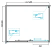 Душевой уголок BelBagno Due 120x80 DUE-AH-1-120/80-C-CR профиль Хром стекло прозрачное