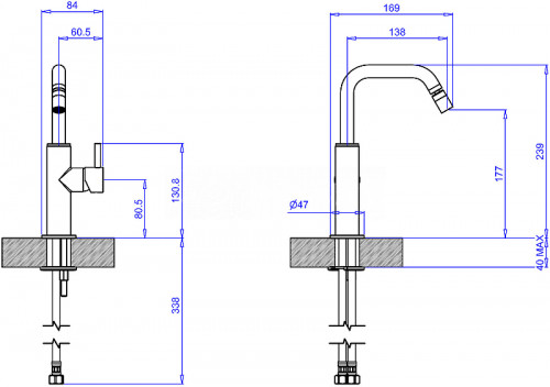 Смеситель для биде Margaroli Moderna RU2003AA01CR Хром