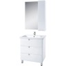 Зеркало со шкафом Bellezza Пегас 80 R 4610413001011 Белое МДФ / ЛДСП, стекло