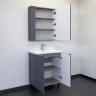 Тумба с раковиной Comforty Лима 70 00-00013686 Антрацит МДФ / ЛДСП