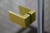Душевой уголок Cezares Bellagio 120x80 BELLAGIO-AH-1-120/80-C-BORO профиль Золото брашированное стекло прозрачное