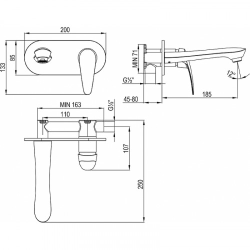 Смеситель для раковины Lemark Linara LM0426C цвет Хром