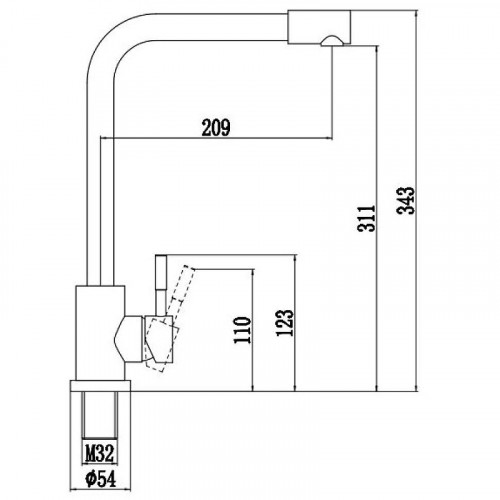 Смеситель для кухни Fmark FS26129 цвет Сатин