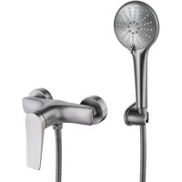 Смеситель для душа Lemark Bronx LM3703GM Графит латунь на стену