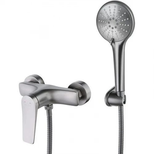 Смеситель для душа Lemark Bronx LM3703GM Графит латунь на стену