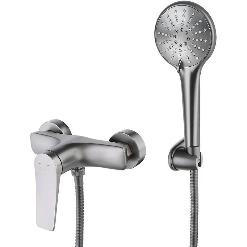 Смеситель для душа Lemark Bronx LM3703GM Графит латунь на стену
