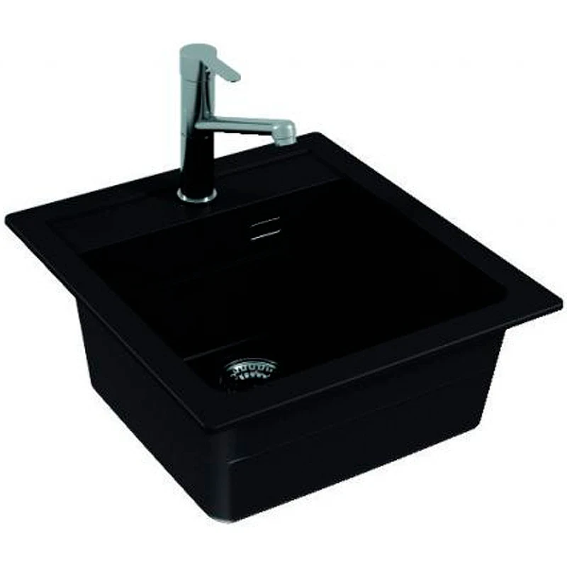 Кухонная мойка Alveus Granital Atrox 20 Carbon G91 470x500 1131990 Угольная искусственный камень (литьевой мрамор) встраиваемая сверху, встраиваемая снизу