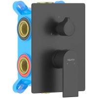 Смеситель для душа Aquatek Лира AQ1447MB Черный матовый латунь встраиваемый