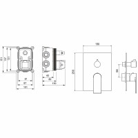 Смеситель для душа Aquatek Лира AQ1447MB Черный матовый латунь встраиваемый