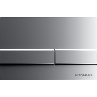 Комплект унитаза с инсталляцией Ceramicanova Metric CN3007_1002M_1000 с сиденьем Микролифт и клавишей смыва Хром матовый фарфор подвесной