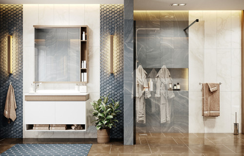 Душевая перегородка Ambassador Walk-in 120х200 15031112 профиль Черный стекло прозрачное