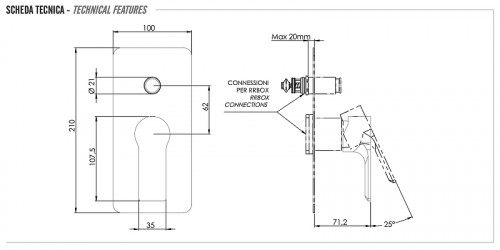 Смеситель для душа Remer Energy EY09KBNO цвет Черный матовый