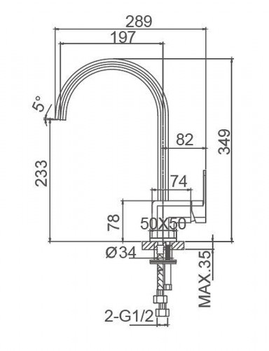 Смеситель для кухни Wonzon &amp; Woghand Arnie WW-692101-CR цвет Хром