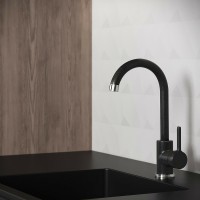 Смеситель для кухни Aringa Вико AR02018BL Черный латунь