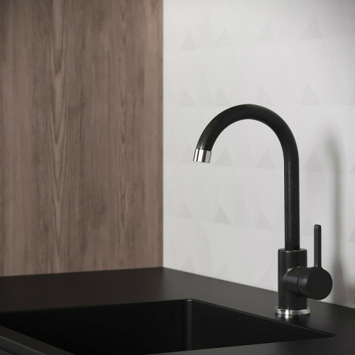 Смеситель для кухни Aringa Вико AR02018BL Черный латунь