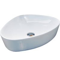 Раковина-чаша CeramaLux 50 9386 Белая фаянс накладная